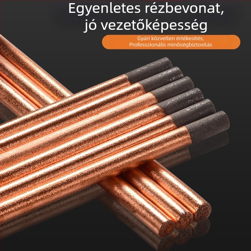 Varráshoz és vágáshoz használt szén- és réz bevonat szénrúd, szén/réz, arc gouging szerszámhoz, 200-500 A, fej kör vagy lapos