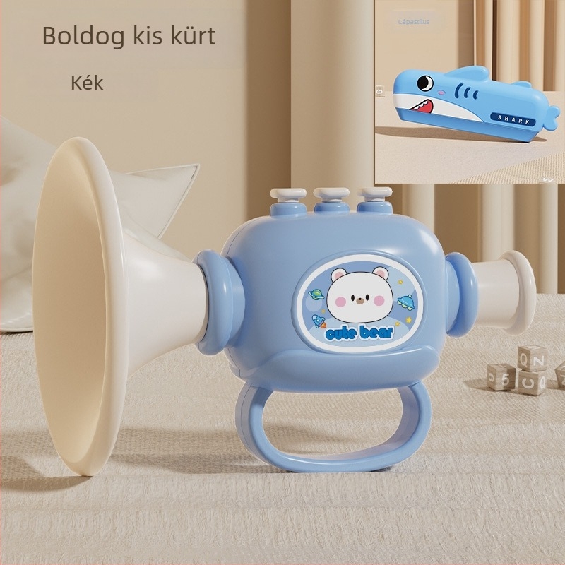 Műanyag csecsemők zenei játékkészlet síppal és szájharmonikával, 0–3 éveseknek, Modell 1122