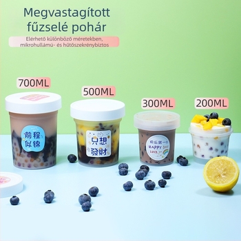 Egyszer használatos műanyag desszert pohár Grass Jelly, márka ZHONGLIPACKAGE, mikrohullámú sütőben használható, 300 darabos csomag