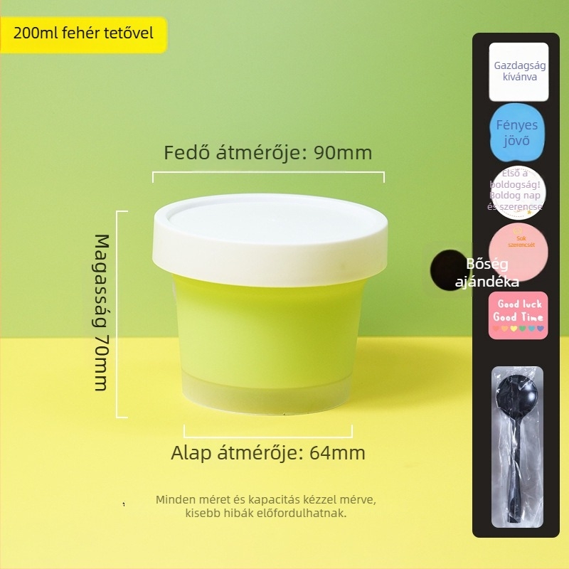 Egyszer használatos műanyag desszert pohár Grass Jelly, márka ZHONGLIPACKAGE, mikrohullámú sütőben használható, 300 darabos csomag
