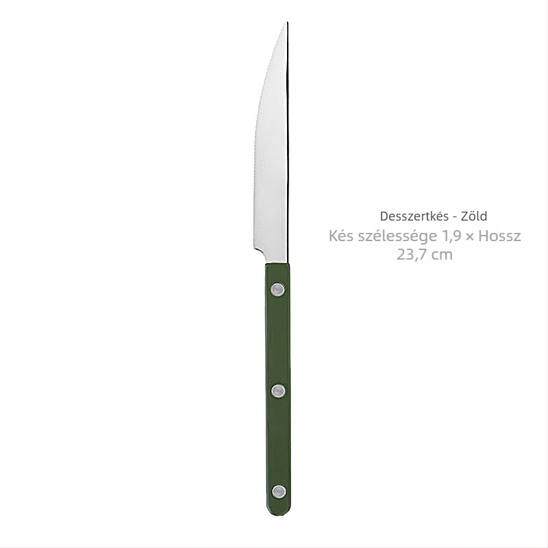 304 rozsdamentes acél nyugati evőeszköz készlet, tükörfényes felület, kézzel készült, személyre szabás és logó nyomtatás elérhető