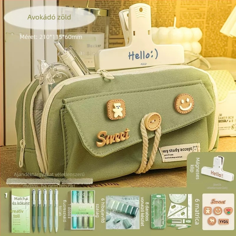 Ceruzatartó, japán stílusú kanvas, universal, 2024-es modell