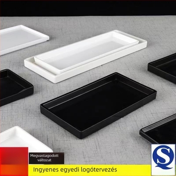 Melamin sekély lapos tál, minta egységes, stílus modern minimalizmus, felület mázas