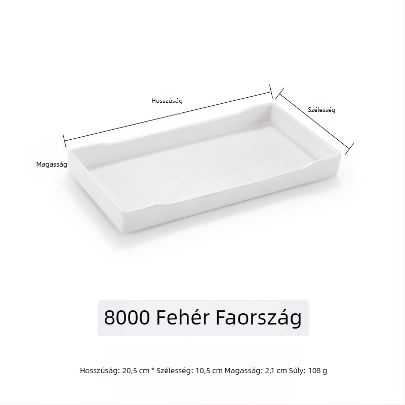 Melamin sekély lapos tál, minta egységes, stílus modern minimalizmus, felület mázas