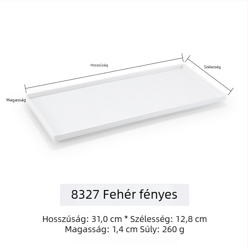 Melamin sekély lapos tál, minta egységes, stílus modern minimalizmus, felület mázas