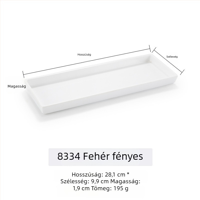 Melamin sekély lapos tál, minta egységes, stílus modern minimalizmus, felület mázas