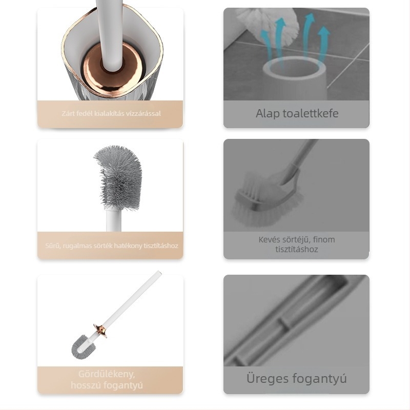 Fali WC-kefe hosszú nyéllel, műanyagból, tömeg 0,39 kg, 1 darab