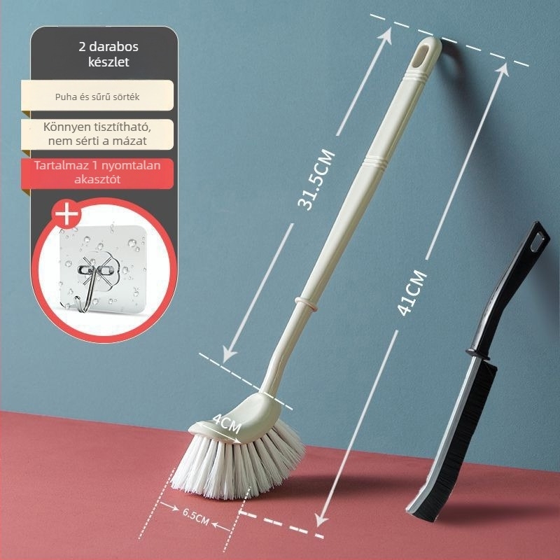 Műanyag WC-kefe készlet görbült fejjel – Fürdőszobához, Márka: Unique