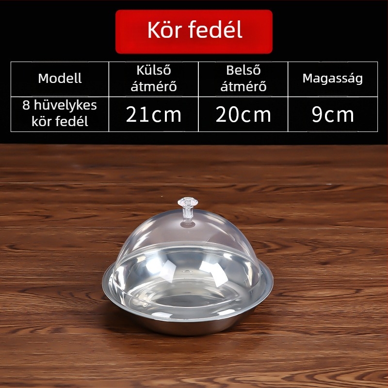 Kerek műanyag ételfedő, egyszerű stílus, Kód Cy