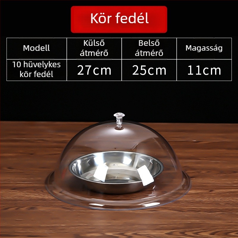 Kerek műanyag ételfedő, egyszerű stílus, Kód Cy