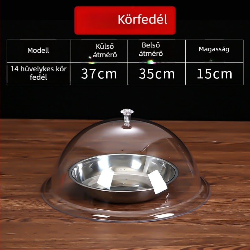 Kerek műanyag ételfedő, egyszerű stílus, Kód Cy