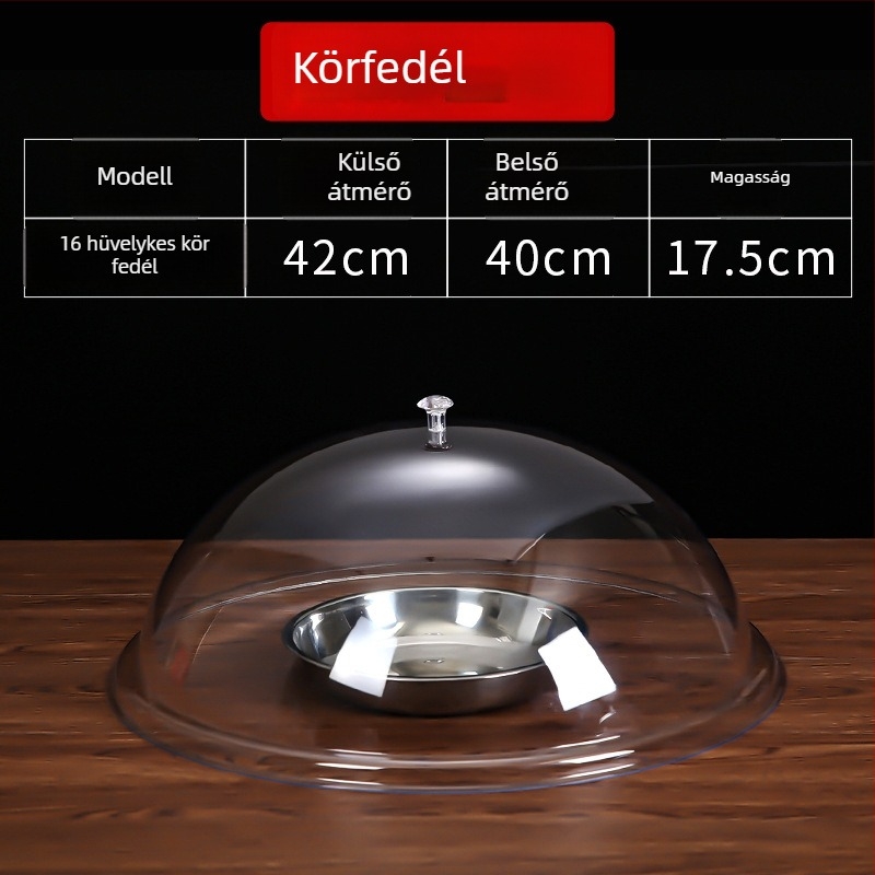 Kerek műanyag ételfedő, egyszerű stílus, Kód Cy
