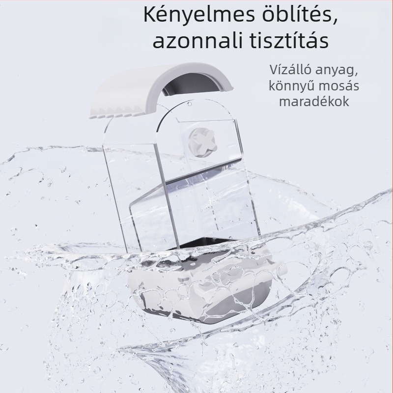 Papagájok automata etetője — anti-szóródó és anti-csepegés dizájn, műanyag test; Demon Pet; alkalmas tigris bőrmintázathoz; licencelt magáncímke: Igen