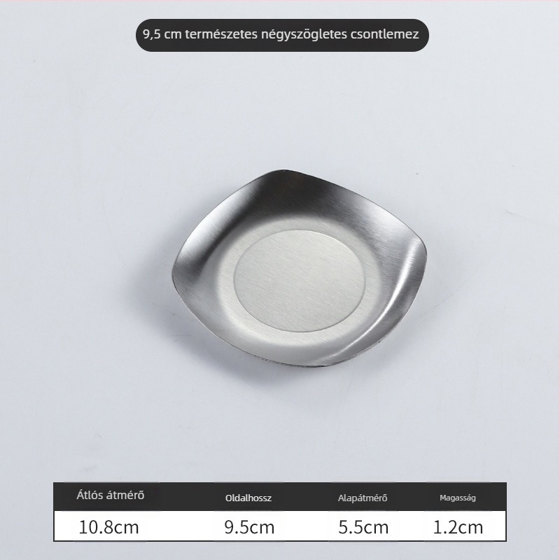 Rozsdamentes acél négyszögletes mártásos tál — modern minimalist stílus, mintázat, elektroplatázott felület