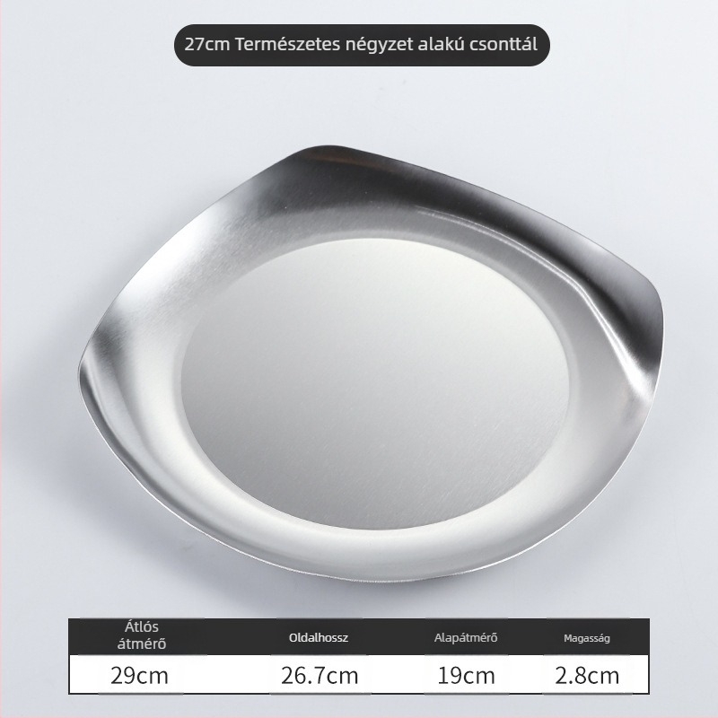 Rozsdamentes acél négyszögletes mártásos tál — modern minimalist stílus, mintázat, elektroplatázott felület