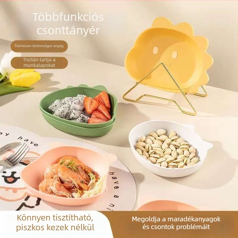 Kreatív japán stílusú rajzfilmszerű tál mártásokhoz, süteményekhez és nasikhoz – műanyag gyümölcs- és nassolnivaló tál