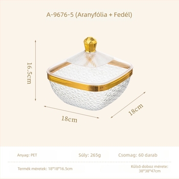 Műanyag gyümölcstál fedővel és lábakkal, csepegtető tál a nappaliba, klasszikus stílus, könnyed lux retro, prémium