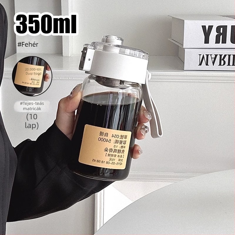 Muji-stílusú üvegpohár teafilterrel, őszi kiadás, magas hőmérsékletnek ellenálló, hordozható vízcsésze, ajándékötlet