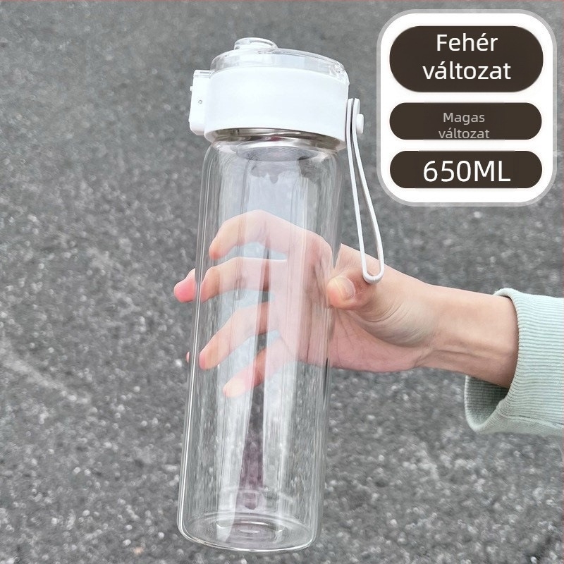 Muji-stílusú üvegpohár teafilterrel, őszi kiadás, magas hőmérsékletnek ellenálló, hordozható vízcsésze, ajándékötlet