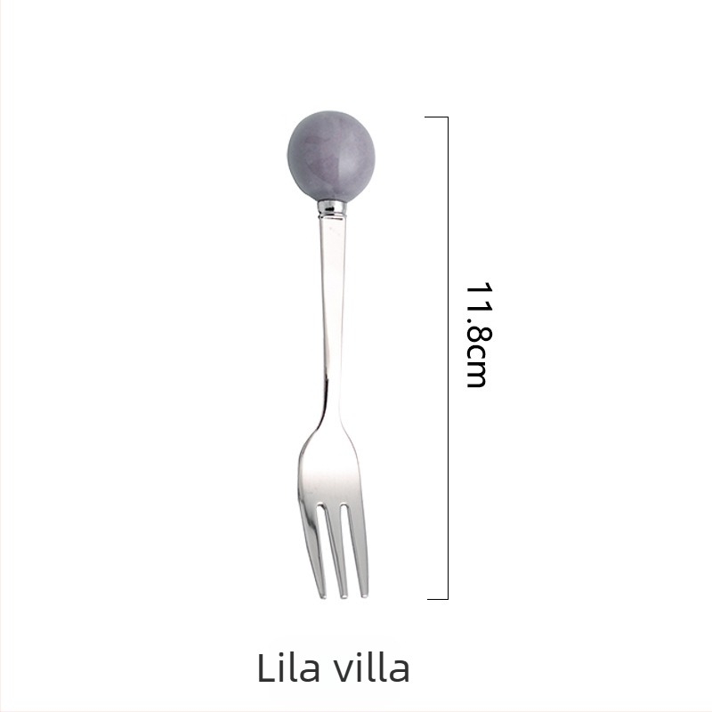 Gyerekeknek szánt gyümölcs villa készlet 304 rozsdamentes acélból, egyszerű stílus, tükörfényes felület