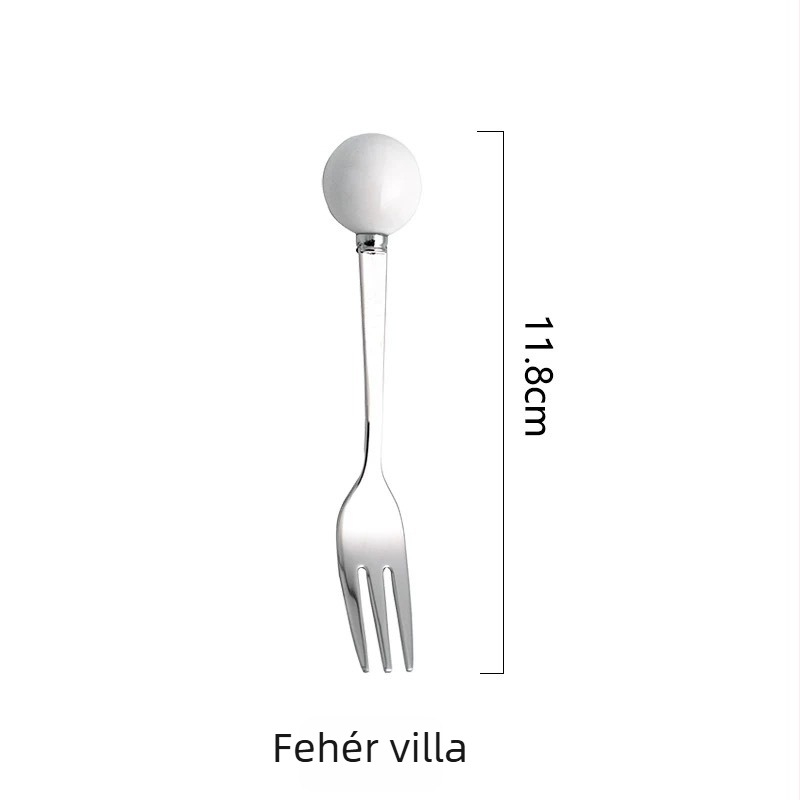 Gyerekeknek szánt gyümölcs villa készlet 304 rozsdamentes acélból, egyszerű stílus, tükörfényes felület