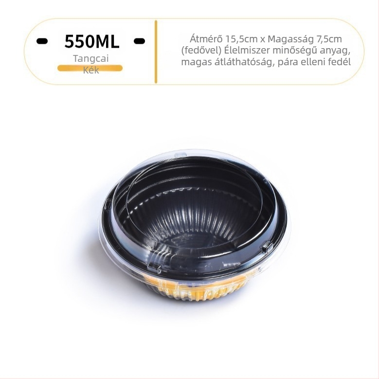 Sanze egyszer használatos PP tál japán Bento-hoz, kör alakú műanyag tál, japán stílus, 3 év eltarthatóság