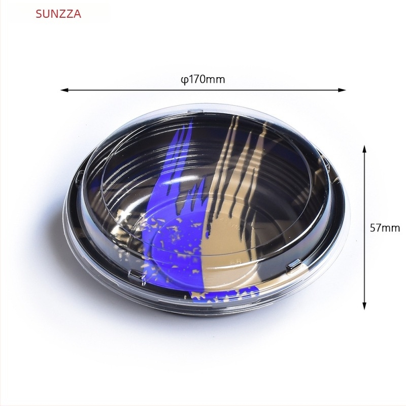 Sanze egyszer használatos PP tál japán Bento-hoz, kör alakú műanyag tál, japán stílus, 3 év eltarthatóság