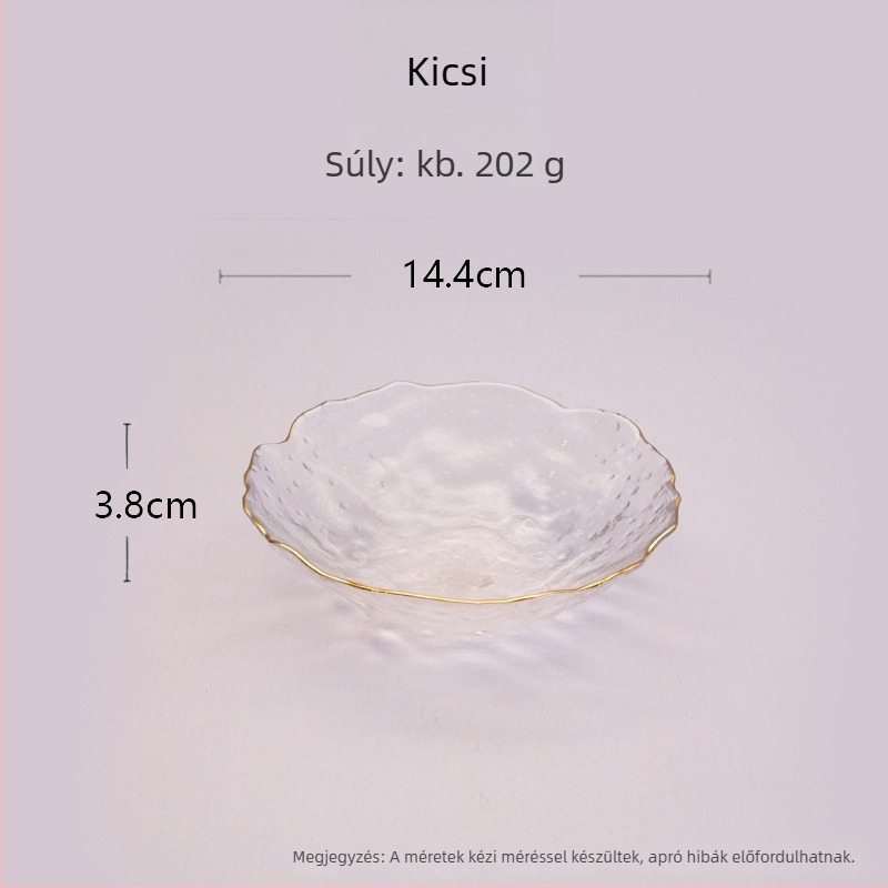 Üvegből készült vacsora tálak készlet, japán stílus, szabálytalan forma, kézzel festett felület, hőálló üveg