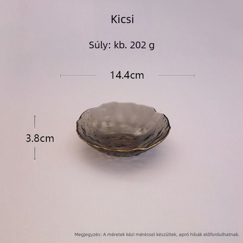 Üvegből készült vacsora tálak készlet, japán stílus, szabálytalan forma, kézzel festett felület, hőálló üveg