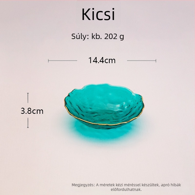 Üvegből készült vacsora tálak készlet, japán stílus, szabálytalan forma, kézzel festett felület, hőálló üveg