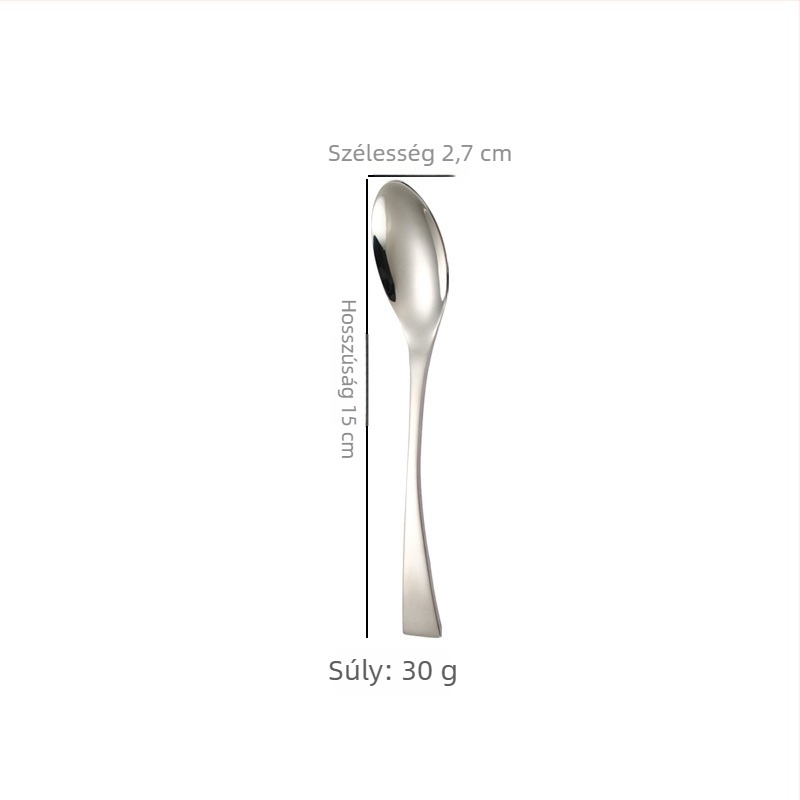 Japán stílusú vintage nyugati evőeszköz készlet, 201-es rozsdamentes acélból, matt felület, tartalmaz steak kést, villát, kanalat, kávéskanalat és gyümölcs villát