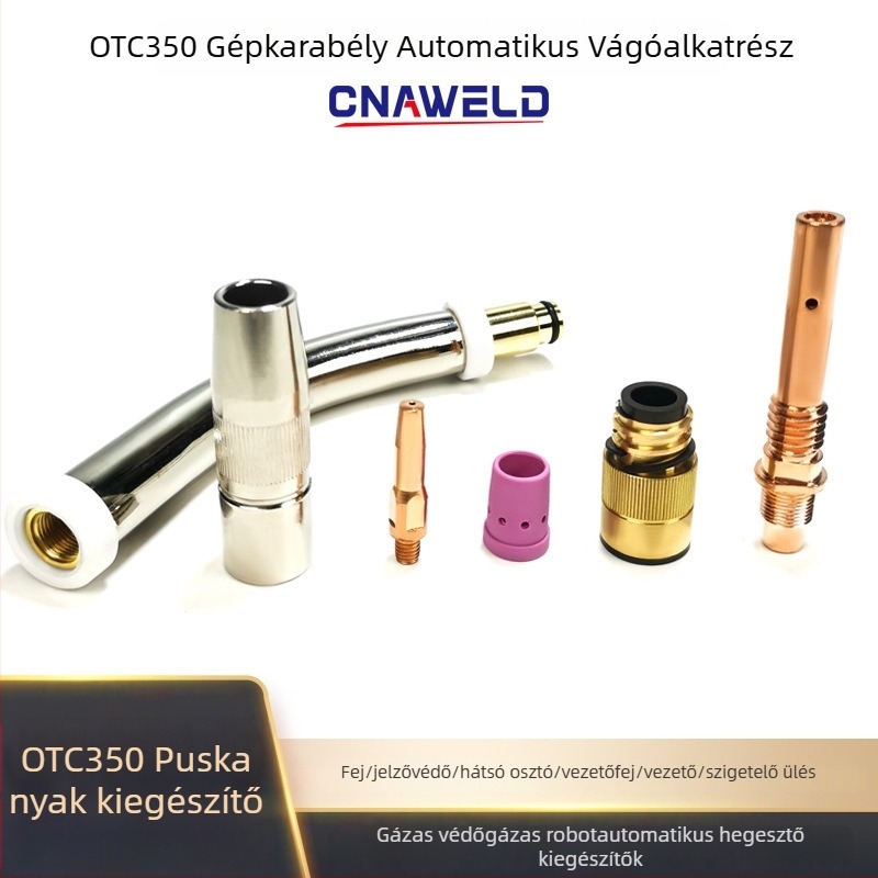 OTC350 hegesztőrobot-kiegészítők: védőfej a hegesztőrobothoz, 350-es szűkítő védőfej, automata védőhüvely a hegesztéshez, szigetelő összekötő rud