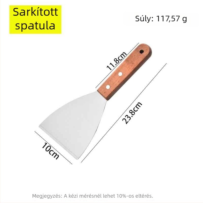 Rozsdamentes acél spatula bükkfa nyéllel – teppanyaki/grill sütéséhez készült készlet, One mind, 2017 tavaszán debütált, modern egyszerű stílus