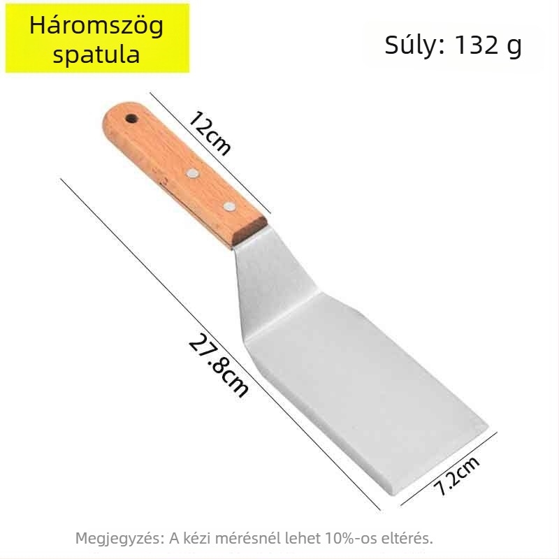 Rozsdamentes acél spatula bükkfa nyéllel – teppanyaki/grill sütéséhez készült készlet, One mind, 2017 tavaszán debütált, modern egyszerű stílus
