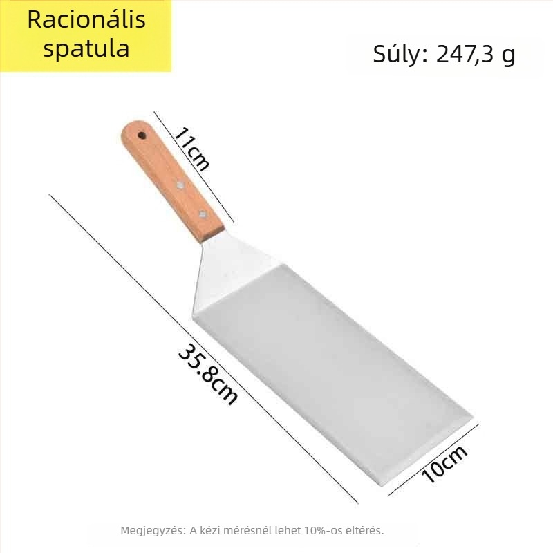 Rozsdamentes acél spatula bükkfa nyéllel – teppanyaki/grill sütéséhez készült készlet, One mind, 2017 tavaszán debütált, modern egyszerű stílus