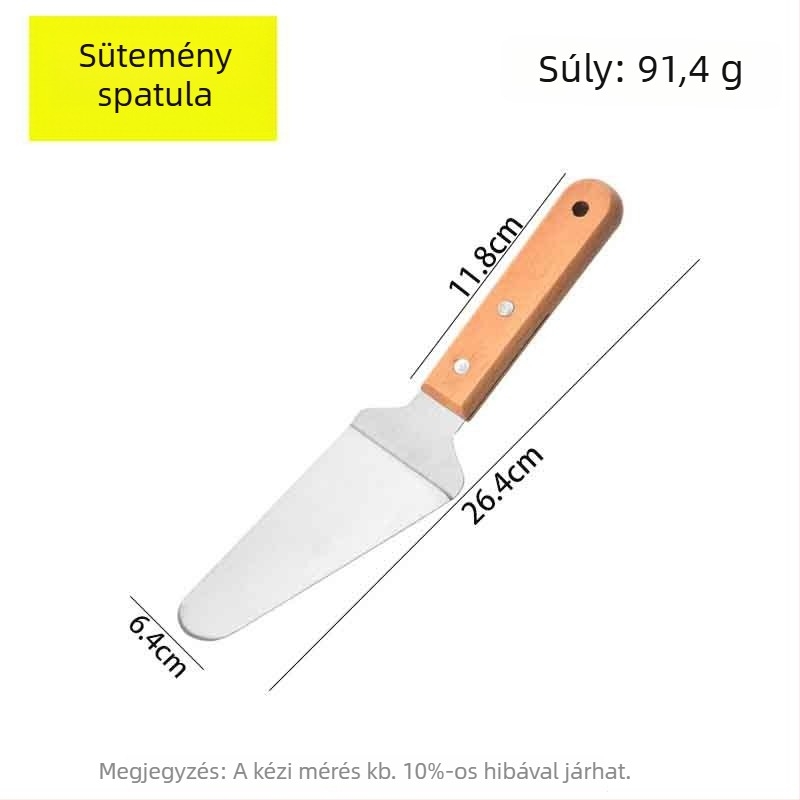 Rozsdamentes acél spatula bükkfa nyéllel – teppanyaki/grill sütéséhez készült készlet, One mind, 2017 tavaszán debütált, modern egyszerű stílus