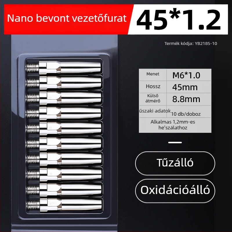MIG hegesztés: elektroplatinált érintkezőcsúcs és réz fúvóka 1.0/1.2 mm, pneumatikus hajtás, forró levegő és infravörös sugárzás