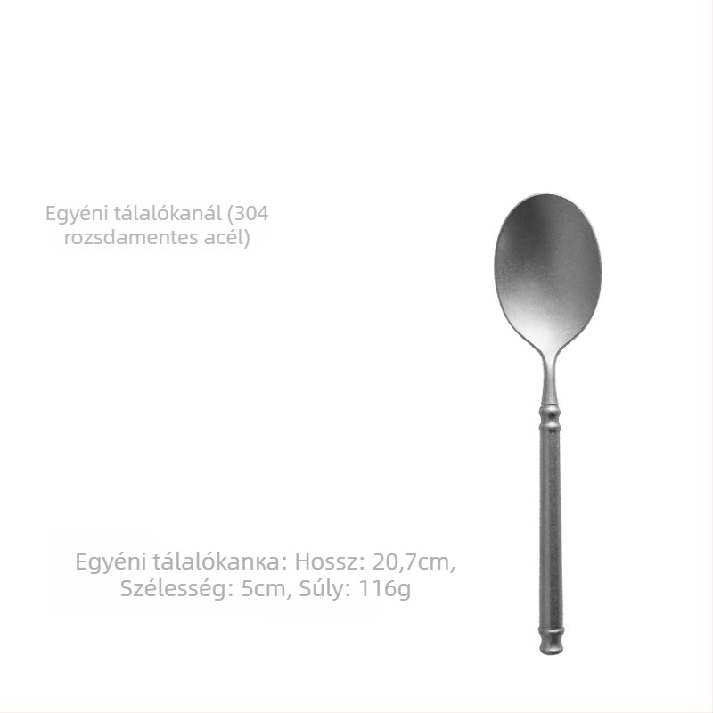 Kés, villa és kanál készlet – 304 rozsdamentes acél, tükörfényes polírozás, könnyű luxus retro nordikus stílus, tartalmaz kés, villa és kanál, egy átlátszó zacskóban csomagolva