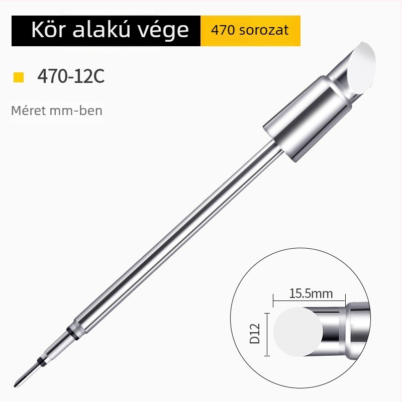 Bozan C470 forrasztócsúcs patkófejjel, integrált fűtőmaggal, nagy forrasztási ponttal, 500W