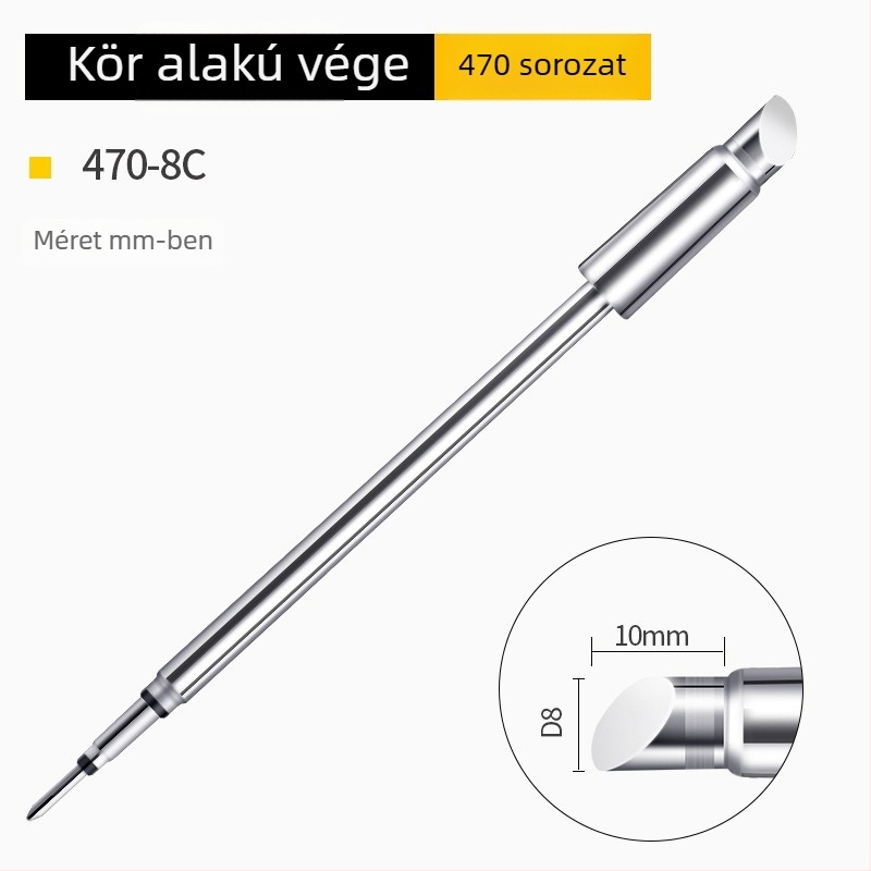 Bozan C470 forrasztócsúcs patkófejjel, integrált fűtőmaggal, nagy forrasztási ponttal, 500W