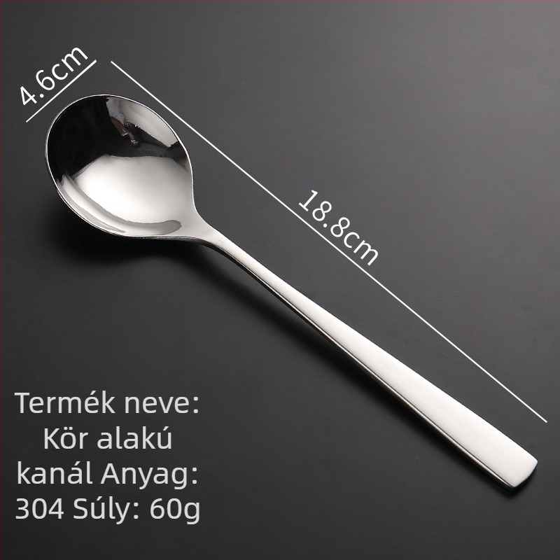 Steak kés, villa és kanál készlet 304 rozsdamentes acélból, tükörfényezés, modern stílus