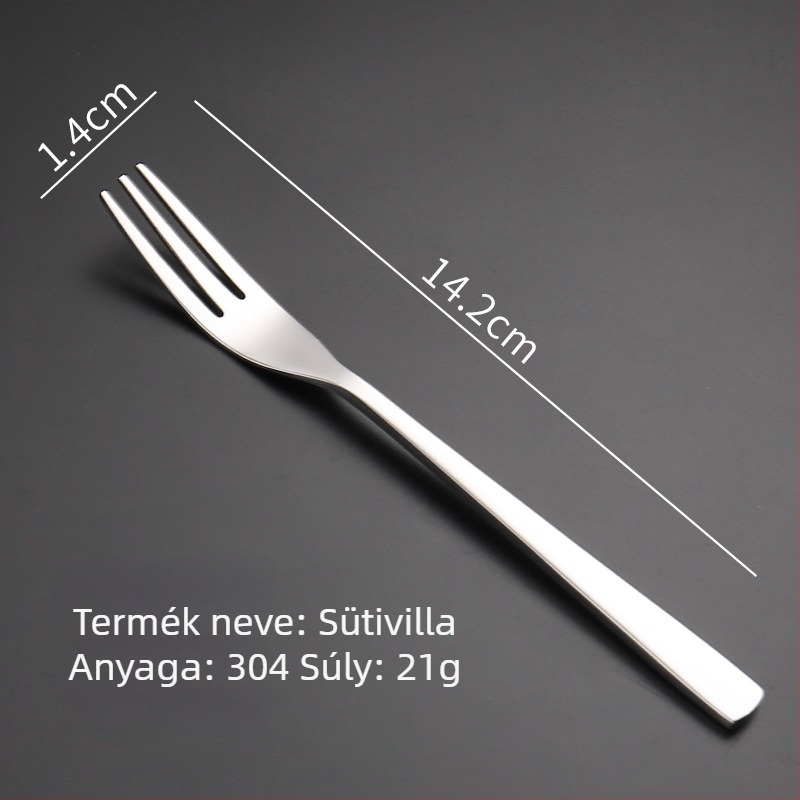 Steak kés, villa és kanál készlet 304 rozsdamentes acélból, tükörfényezés, modern stílus