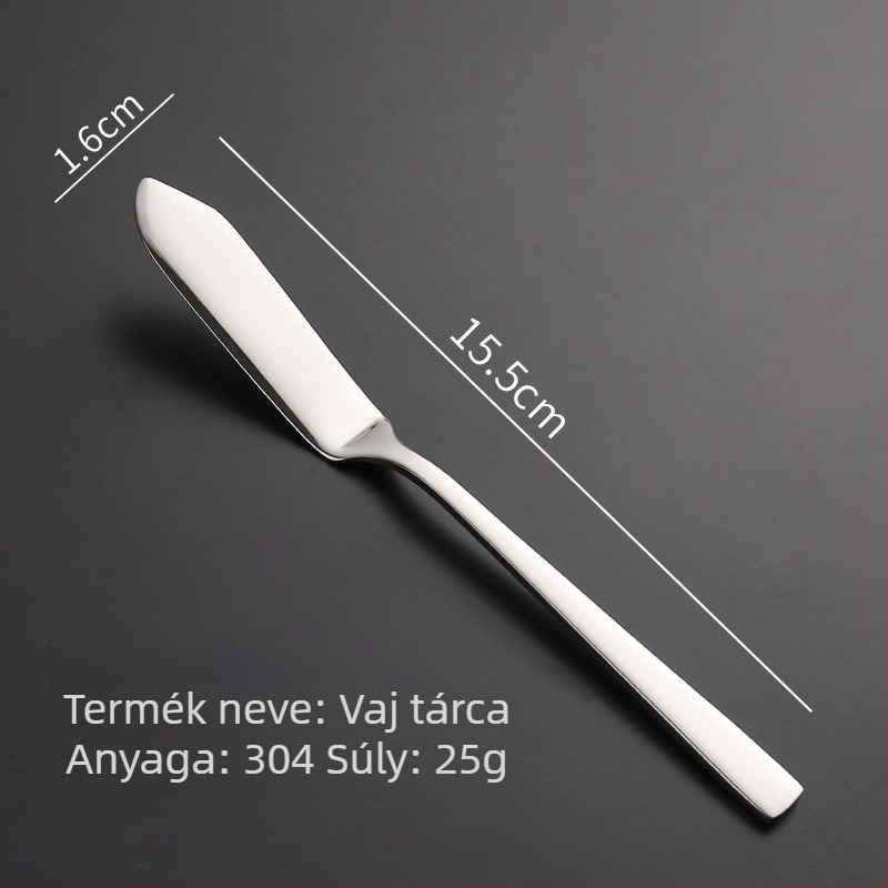 Steak kés, villa és kanál készlet 304 rozsdamentes acélból, tükörfényezés, modern stílus