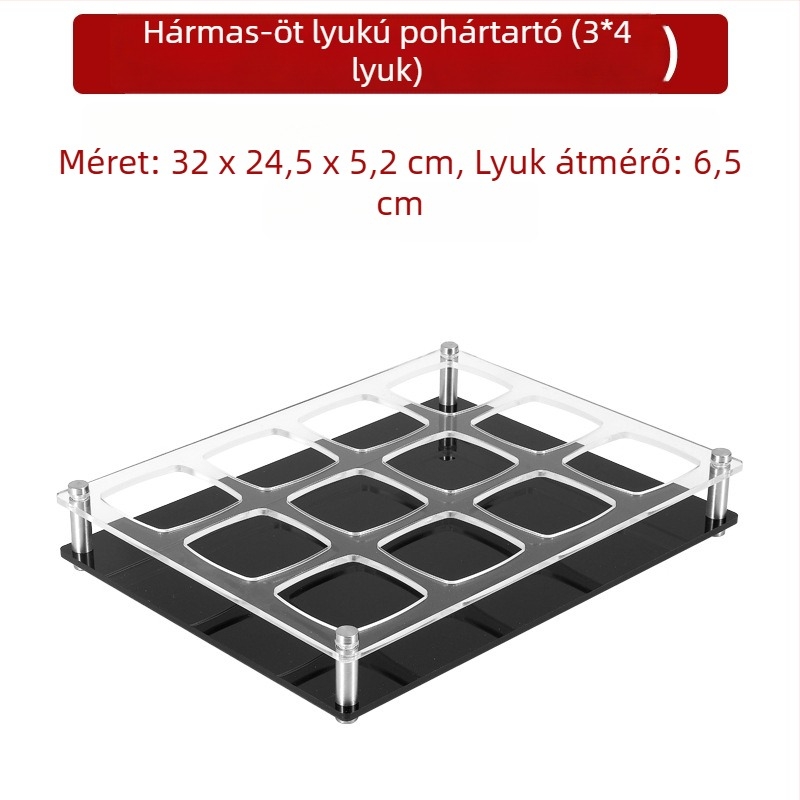 Jiade akril pohártartó – modern minimalista stílus, 1 db, anyag: akril