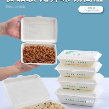 Egyszer használatos papírtálca ebédhez, téglalap alakú, olajálló, mikrohullámú sütőben nem használható