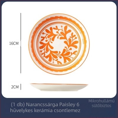 Porcelán kör alakú tál (mikrohullámú sütőben használható; logó nyomtatás; testreszabás elérhető)