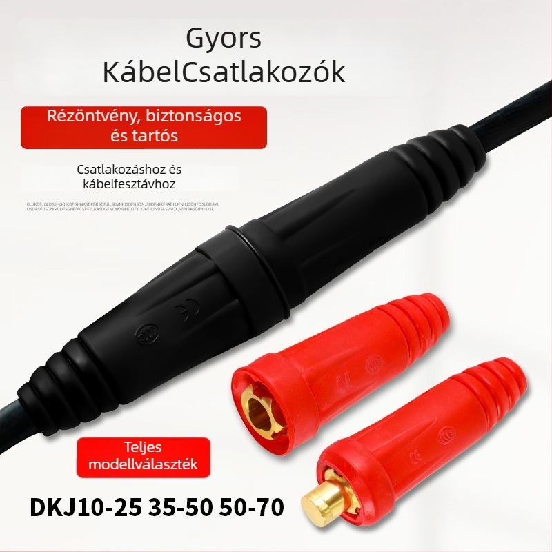 Európai stílusú hegesztőkábel gyors csatlakozódugó — tiszta réz, ólommentes