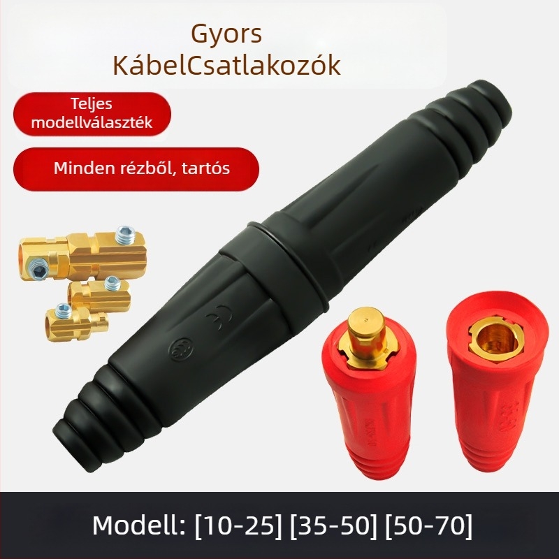 Európai stílusú hegesztőkábel gyors csatlakozódugó — tiszta réz, ólommentes