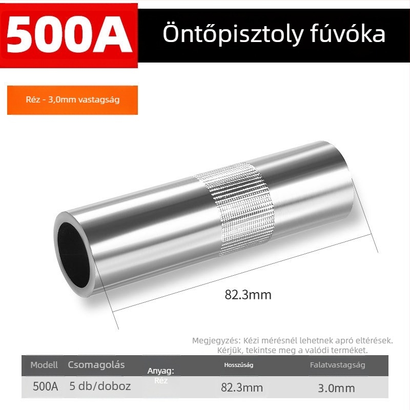 Shida réz védőduza hegesztőpisztolyhoz, bevonatos hüvely, 200A/350A/500A értékek