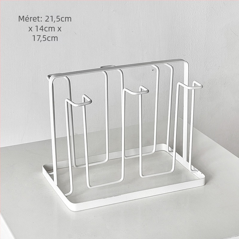 Barx Teáscsésze tartó állvány lecsöpögtető és tároló, függő üvegpohár tartó, modern egyszerű stílus, fúrás nélkül